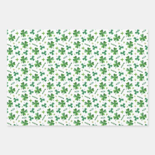 St. Patrick's Day Wrapping Paper Set von 3 Geschenkpapier Set (Vorderseite 2)