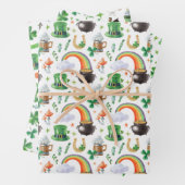 St. Patrick's Day Wrapping Paper Set von 3 Geschenkpapier Set (Beispiel)