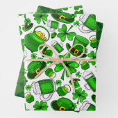 St.Patrick's Day Wrapping Paper Set von 3 Geschenkpapier Set (Beispiel)