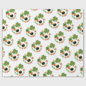 St. Patrick's Day Wrapping Paper Teddy Bear Geschenkpapier (Flach)