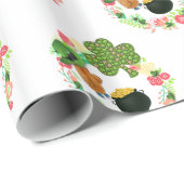 St. Patrick's Day Wrapping Paper Teddy Bear Geschenkpapier (Rolleneckpunkt)
