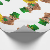 St. Patrick's Day Wrapping Paper Teddy Bear Geschenkpapier (Ecke)