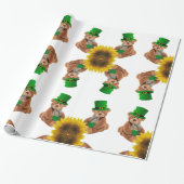St. Patrick's Day Wrapping Paper Teddy Bear Geschenkpapier (Ungerollt)