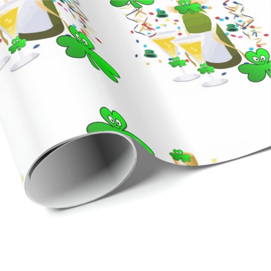 St. Patrick's Day Wrapping Paper Weinfeier Geschenkpapier (Rolleneckpunkt)