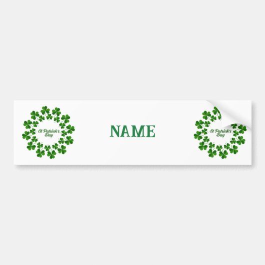 St Patrick's Day Wreath Thunder_Cove Autoaufkleber (Vorne)
