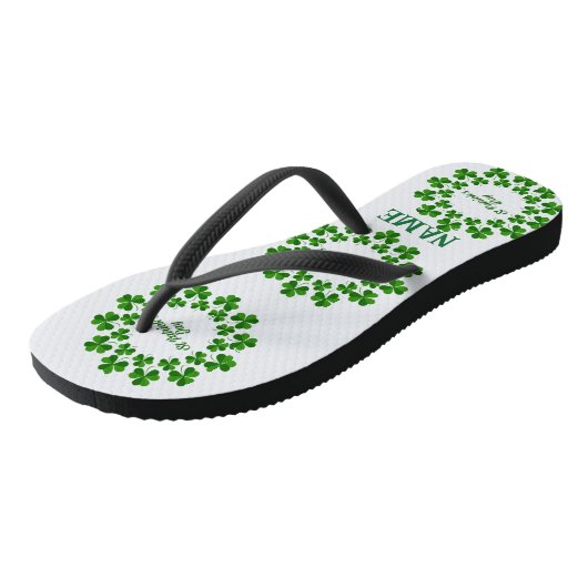 St Patrick's Day Wreath Thunder_Cove Badesandalen (Schrägansicht)