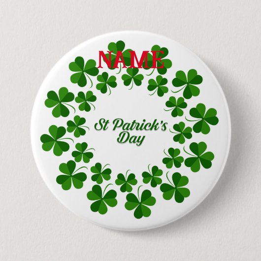 St Patrick's Day Wreath Thunder_Cove Button (Vorderseite)