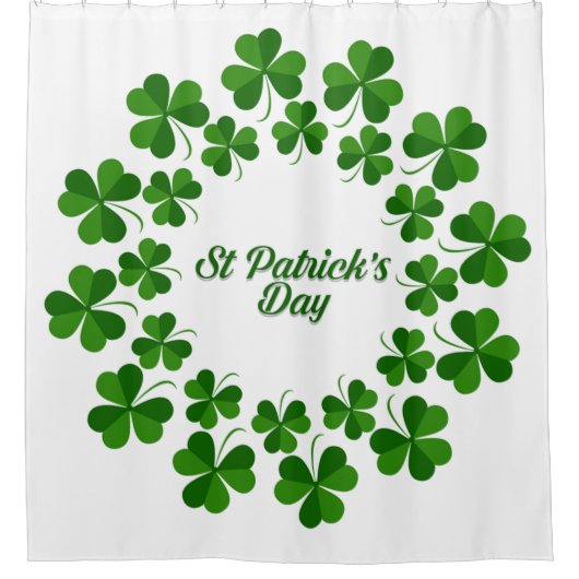 St Patrick's Day Wreath Thunder_Cove Duschvorhang (Vorderseite)