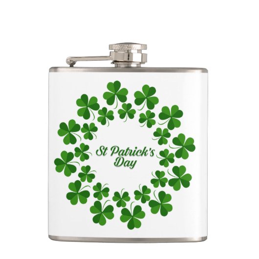 St Patrick's Day Wreath Thunder_Cove Flachmann (Vorderseite)