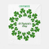 St Patrick's Day Wreath Thunder_Cove Fleecedecke (Vorderseite)