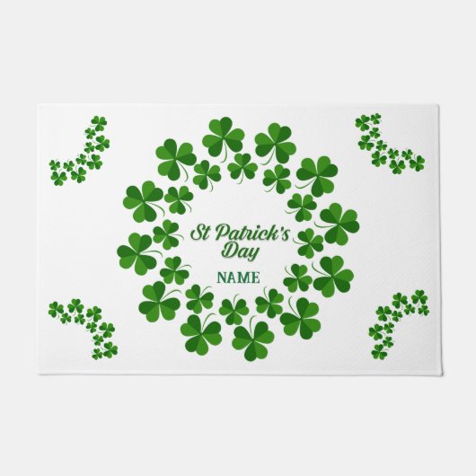 St Patrick's Day Wreath Thunder_Cove Fußmatte (Vorderseite)
