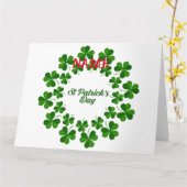 St Patrick's Day Wreath Thunder_Cove Karte (Gelbe Blume)