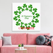 St Patrick's Day Wreath Thunder_Cove Leinwanddruck (Insitu (Wohnzimmer))