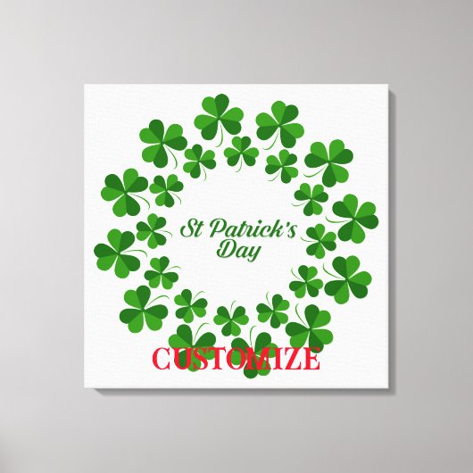 St Patrick's Day Wreath Thunder_Cove Leinwanddruck (Vorderseite)