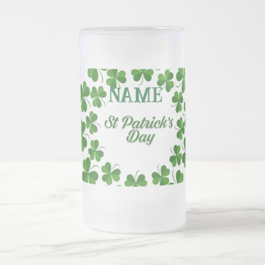 St Patrick's Day Wreath Thunder_Cove Mattglas Bierglas (Mittel)