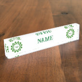 St Patrick's Day Wreath Thunder_Cove Namensplakette (Seite)