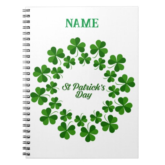 St Patrick's Day Wreath Thunder_Cove Notizblock (Vorderseite)