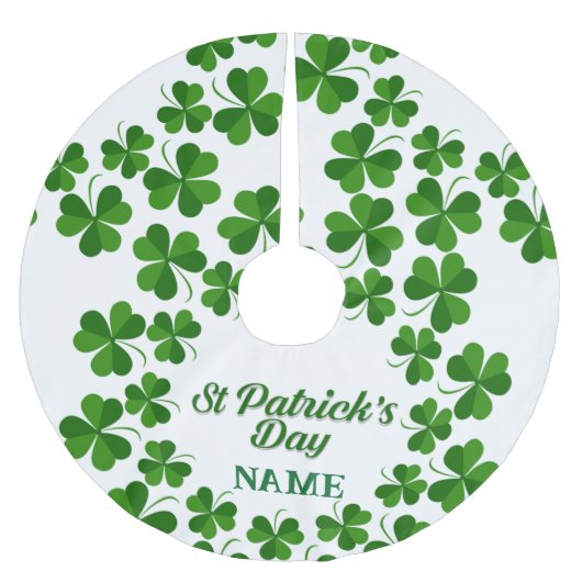 St Patrick's Day Wreath Thunder_Cove Polyester Weihnachtsbaumdecke (Vorderseite)