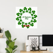 St Patrick's Day Wreath Thunder_Cove Poster (Heimbüro)