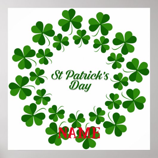 St Patrick's Day Wreath Thunder_Cove Poster (Vorne)