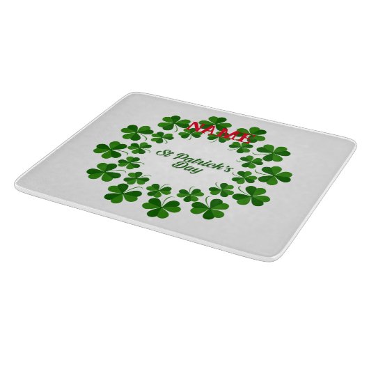 St Patrick's Day Wreath Thunder_Cove Schneidebrett (Ecke)