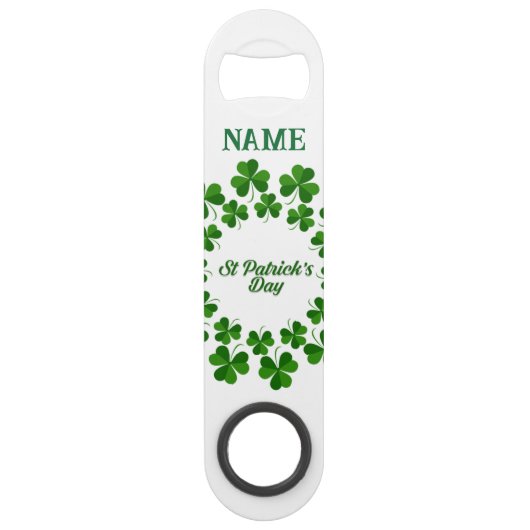 St Patrick's Day Wreath Thunder_Cove Speed Flaschenöffner (Vorderseite)