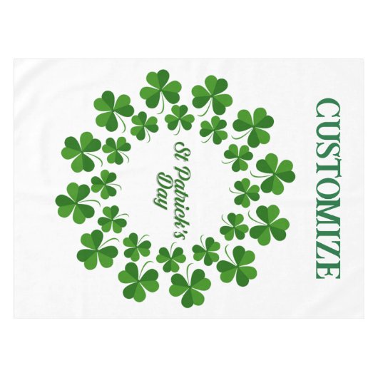 St Patrick's Day Wreath Thunder_Cove Tischdecke (Vorderseite (Horizontal))