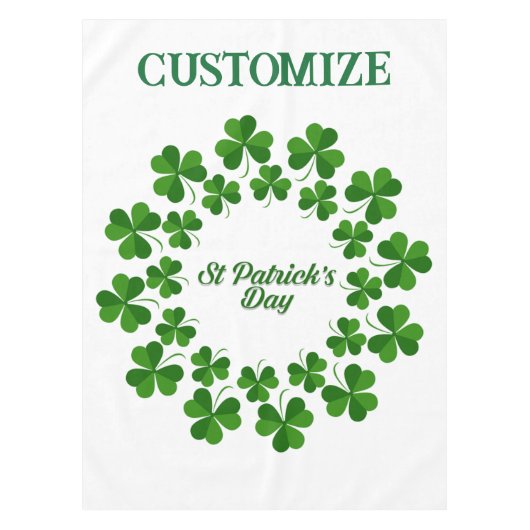 St Patrick's Day Wreath Thunder_Cove Tischdecke (Vorderseite)