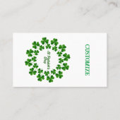 St Patrick's Day Wreath Thunder_Cove Visitenkarte (Rückseite)