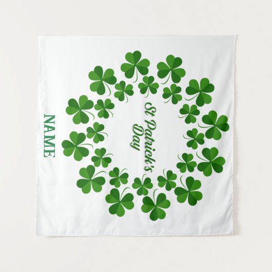 St Patrick's Day Wreath Thunder_Cove Wandteppich (Vorderseite (Horizontal))