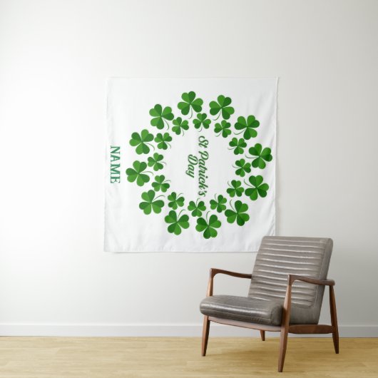 St Patrick's Day Wreath Thunder_Cove Wandteppich (Beispiel (Horizontal))