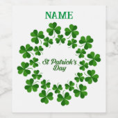 St Patrick's Day Wreath Thunder_Cove Weinetikett (Einzelnes Label)