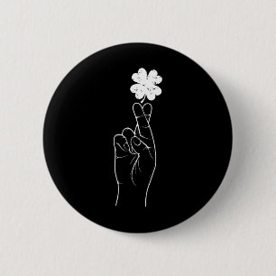 St Patricks Day Wünsche für Glück Handzeichen Asl Button