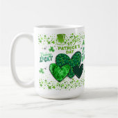 St. Patrick's Day Wünsche Keramikbecher Kaffeetasse (Links)