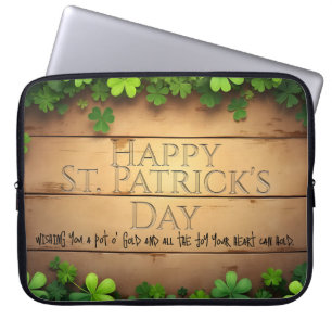 St. Patrick's Day wünscht 🍀 Laptopschutzhülle