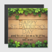 St. Patrick's Day wünscht 🍀 Magnetkarte (Vorne/Hinten)