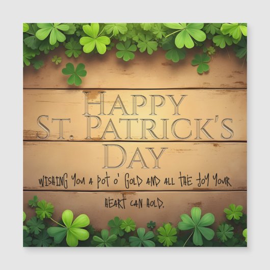 St. Patrick's Day wünscht 🍀 Magnetkarte (Vorderseite)