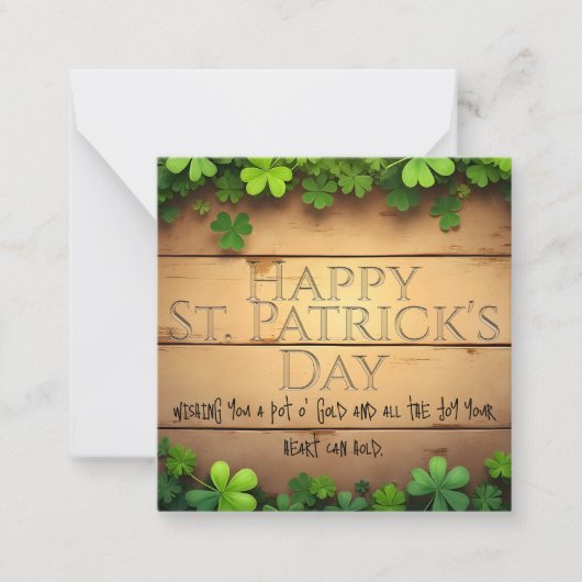 St. Patrick's Day wünscht 🍀 Mitteilungskarte (Vorderseite)
