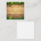 St. Patrick's Day wünscht 🍀 Mitteilungskarte (Vorne/Hinten)