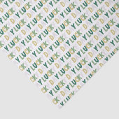 St Patrick's Day Yellow-Green Lucky Day Sprichwort Seidenpapier (Ausschnitt)