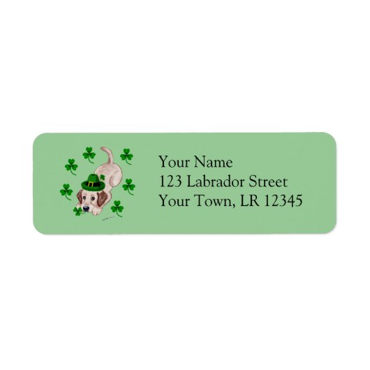 St. Patrick's Day Yellow Labrador (Vorne)