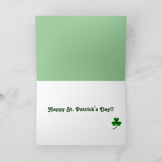St. Patrick's Day Yellow Labrador Karte (Innenseite)