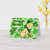 St. Patrick's Day Yellow Labrador Karte (Gelbe Blume)