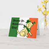 St. Patrick's Day Yellow Labrador Karte (Gelbe Blume)