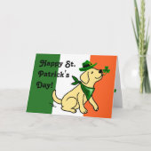 St. Patrick's Day Yellow Labrador Karte (Vorderseite)