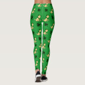 St. Patrick's Day Yellow Labrador Puppy Leggings (Rückseite)