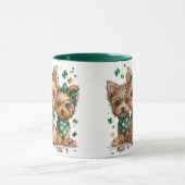 St. Patrick's Day Yorkshire Terrier Dogs Tasse (Zentrum)