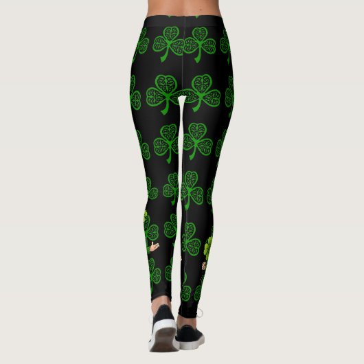 St. Patrick's Day Your Lucky Day Green Kleeblatts Leggings (Rückseite)