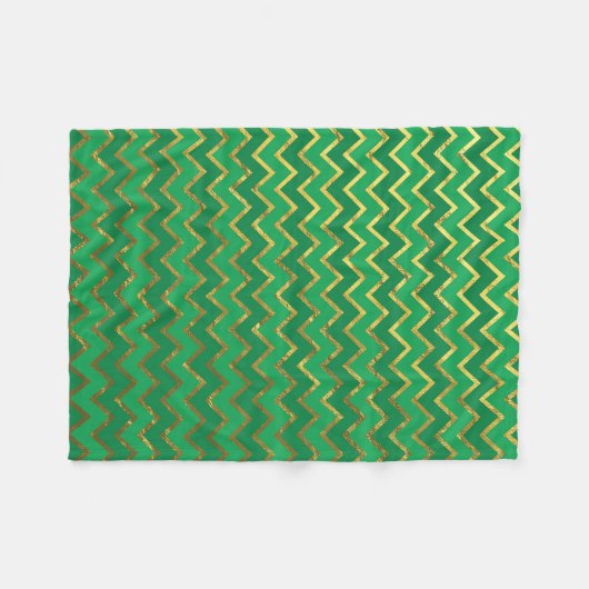 St. Patrick's Day Zickzack Fleece Blanket (Vorderseite (Horizontal))