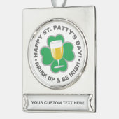 St. Patrick's Day Zolldekoration Banner-Ornament Silber (Links)
